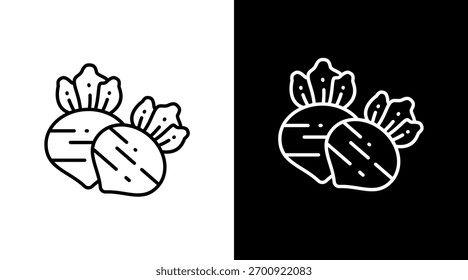 Radish Icon Set Multiple Style Collection
