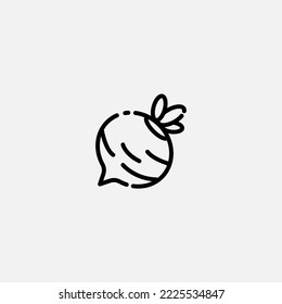 Radish icon sign vector,Symbol, logo illustration for web and mobile