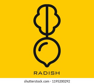 Radish icon signs