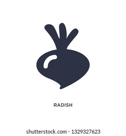 radish icon. Simple element illustration from fruits concept. radish editable symbol design on white background. Can be use for web and mobile.