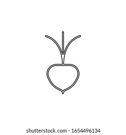radish icon. Simple thin line, outline vector of web icons for ui and ux, website or mobile application