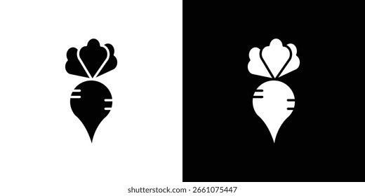 Radish icon symbol collection. Flat vector stock illustration.