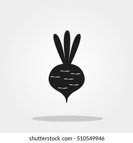 Radish icon in trendy flat style isolated on color background. Vegetables symbol for your design, logo, UI. Vector illustration, EPS10. Flat style.