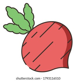 Radish icon vector illustration design