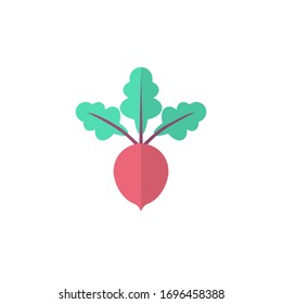radish icon vector illustration flat style design. isolated on white background