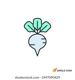 Radish icon vector illustration. Radish symbol isolated on white background