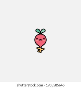 radish icon vector illustrator sign