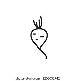 radish icon vector. vegetable icon vector line style