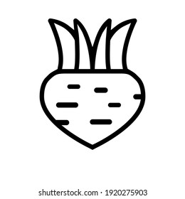 Radish icon vector. vegetables illustration sign. food symbol.