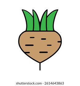 Radish icon vector. Vegetables illustration sign. Garden symbol or logo.
