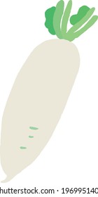 radish icon. vegetables. hand drawn.
