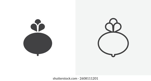 Radish icons design. vector icons for ui designs