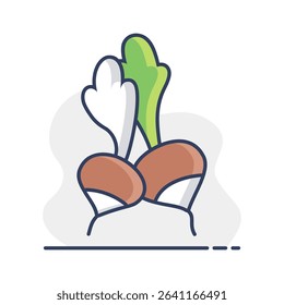 Radish isolated design vector icon. Vegetable sign. Graph symbol for food and drinks web site, apps design, mobile apps and print media, logo, UI