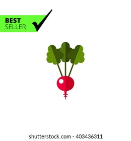 Radish with leaves