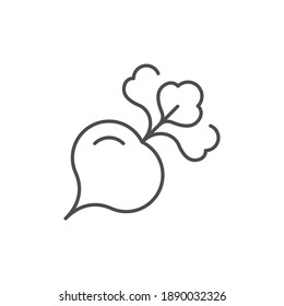 Radish line icon or vegetable concept