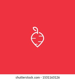 Radish Logo Icon Design Template. Fruit and Vegetable Vector Illustration