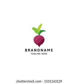 Radish Logo Icon Design Template. Fruit and Vegetable Vector Illustration