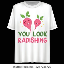 Radish Lover Lover T-Shirt Design, Funny Quote.
