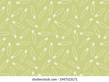 Radish pattern wallpaper. Radish sign.