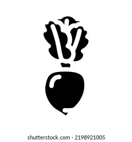 radish ripe glyph icon vector. radish ripe sign. isolated symbol illustration
