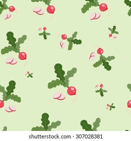 Radish seamless pattern vector illustration