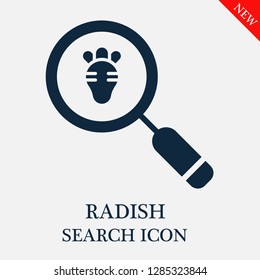 Radish search icon. Editable Radish search icon for web or mobile.