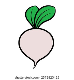 radish silhouette vector art design 