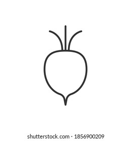 ilustración vectorial del icono de rábano