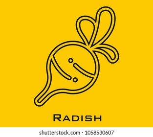 Radish vector icon
