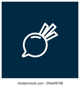 Radish vector icon, grocery symbol. Modern, simple flat vector illustration for web site or mobile app