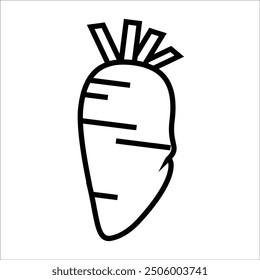radish vector icon line template