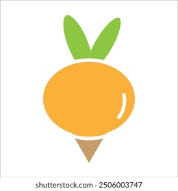 radish vector icon line template