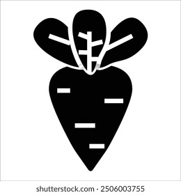Plantilla de línea de icono de Vector de rábano