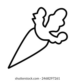Radish Vector Line Icon Design