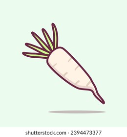 Radish Vegetable Illustration, Vegetable healthy food vector illustration