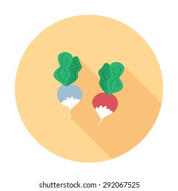 Radish vegetables abstract icon isolated  vector illustration