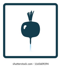 Radishes icon. Shadow reflection design. Vector illustration.