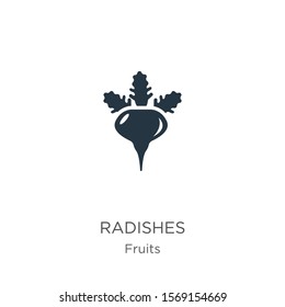 Radishes icon vector. Trendy flat radishes icon from fruits collection isolated on white background. Vector illustration can be used for web and mobile graphic design, logo, eps10