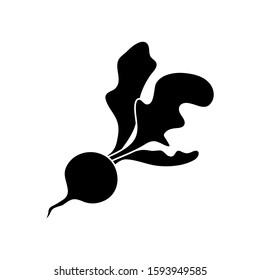 Radishes  vector icon black on a white background

