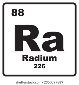Radium element icon vector illustration template symbol
