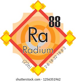 Radium form Periodic Table of Elements V3 - vector illustrator