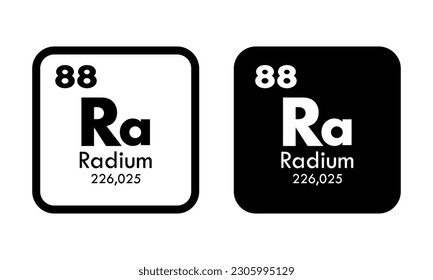 Radium icon set. vector template illustration  for web design