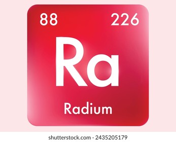 Radium icon style concept on Periodic table