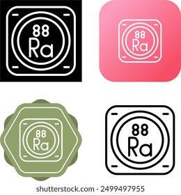Radium Unique Vector Icon Illustration