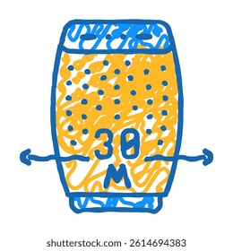 radius air cleaning doodle icon sketch vector. radius air cleaning sign. isolated symbol illustration