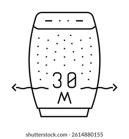 radius air cleaning line icon vector. radius air cleaning sign. isolated contour symbol black illustration