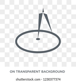 Radius icon. Radius design concept from Geometry collection. Simple element vector illustration on transparent background.