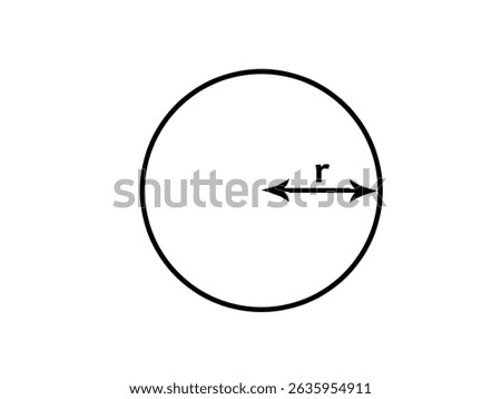 Radius icon isolated on white background.