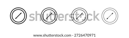 Radius icon outline trend modern simple versions