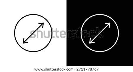 Radius icon outline. Vector isolated pictogram for web
